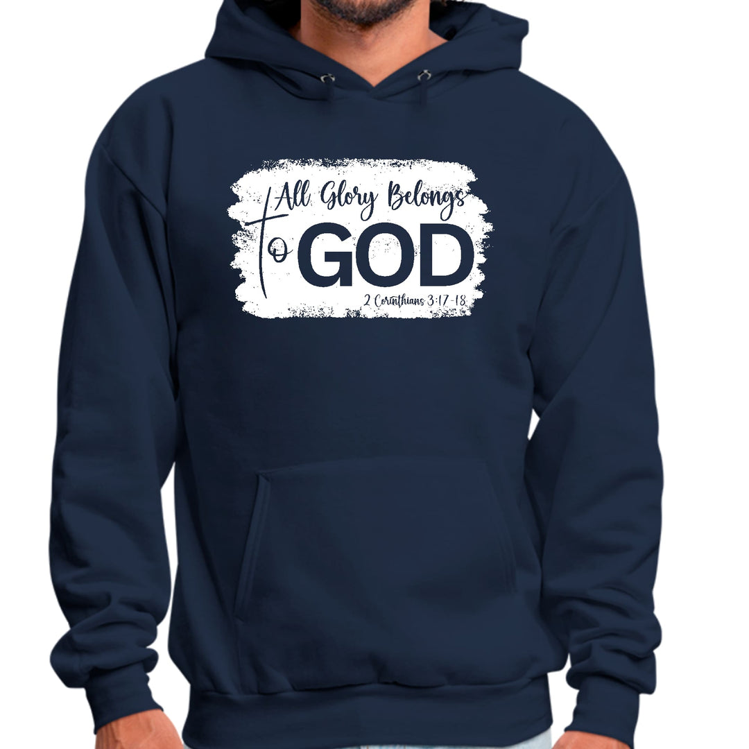 Mens Graphic Hoodie All Glory Belongs To God Christian Illustration - Unisex