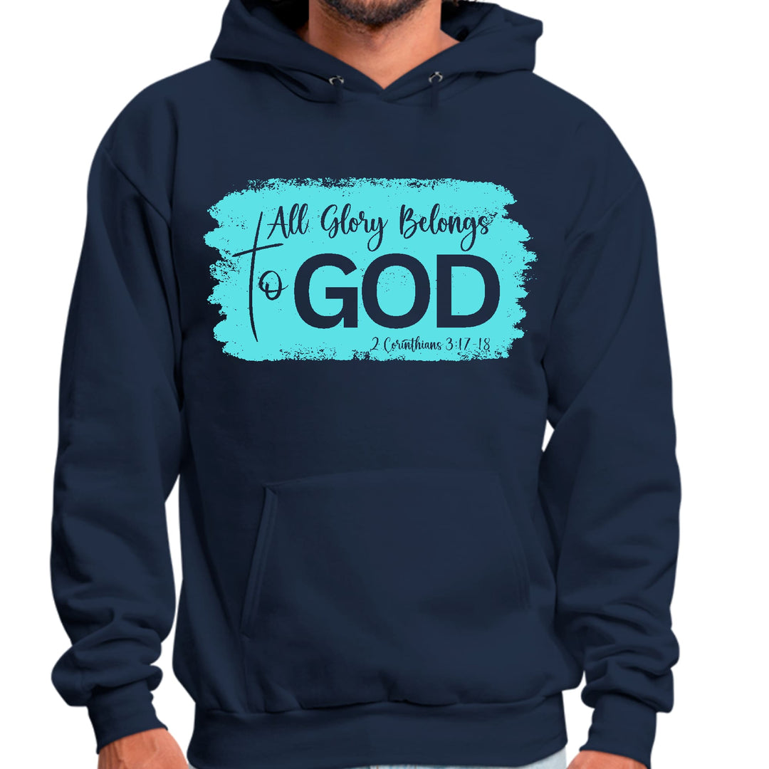 Mens Graphic Hoodie All Glory Belongs to God Christian Illustration - Unisex