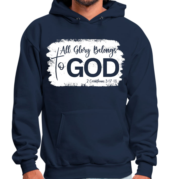 Mens Graphic Hoodie All Glory Belongs to God Christian Illustration - Unisex