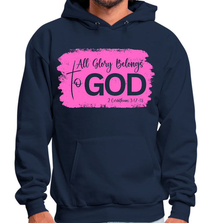 Mens Graphic Hoodie All Glory Belongs to God Christian Illustration - Unisex