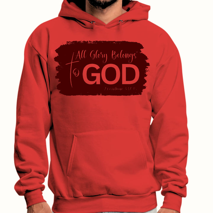 Mens Graphic Hoodie All Glory Belongs to God Christian Illustration - Unisex