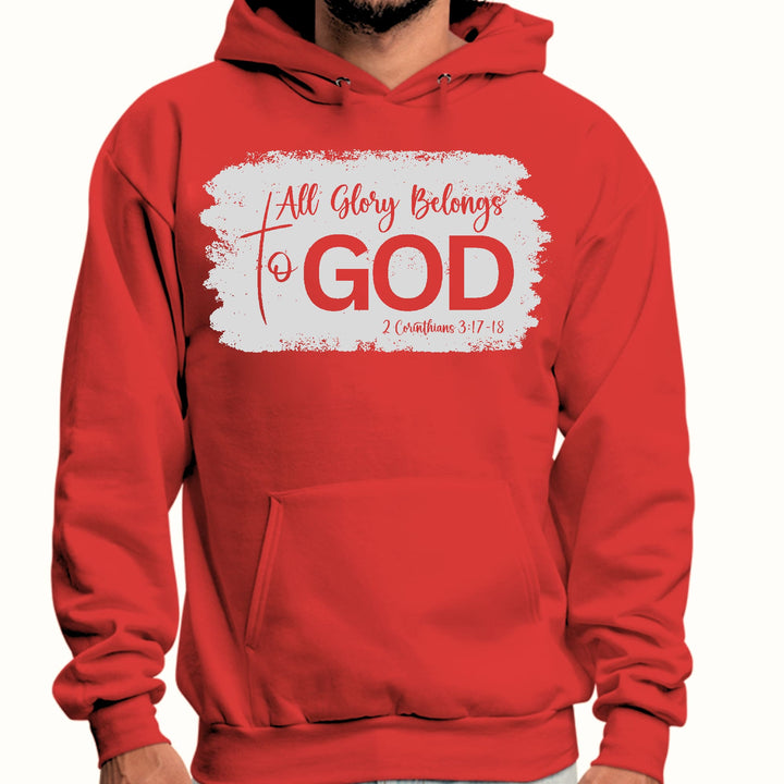 Mens Graphic Hoodie All Glory Belongs to God Christian Illustration - Unisex