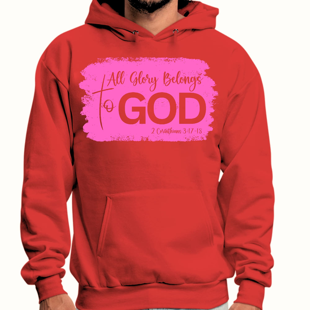 Mens Graphic Hoodie All Glory Belongs to God Christian Illustration - Unisex