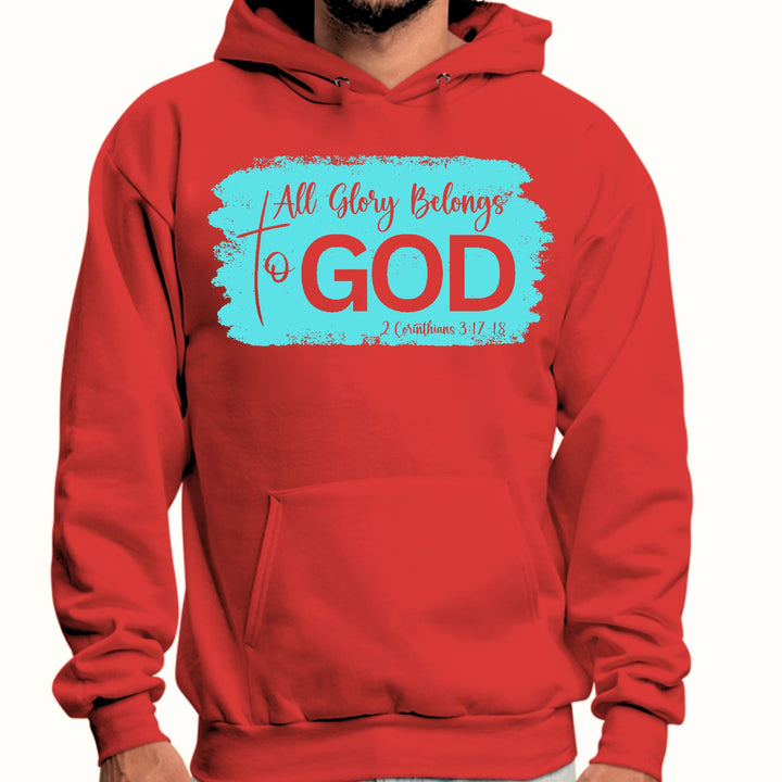 Mens Graphic Hoodie All Glory Belongs to God Christian Illustration - Unisex