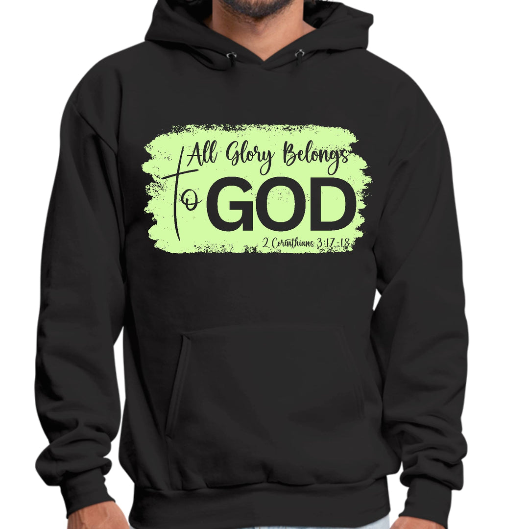 Mens Graphic Hoodie All Glory Belongs to God Christian Neon - Unisex | Hoodies