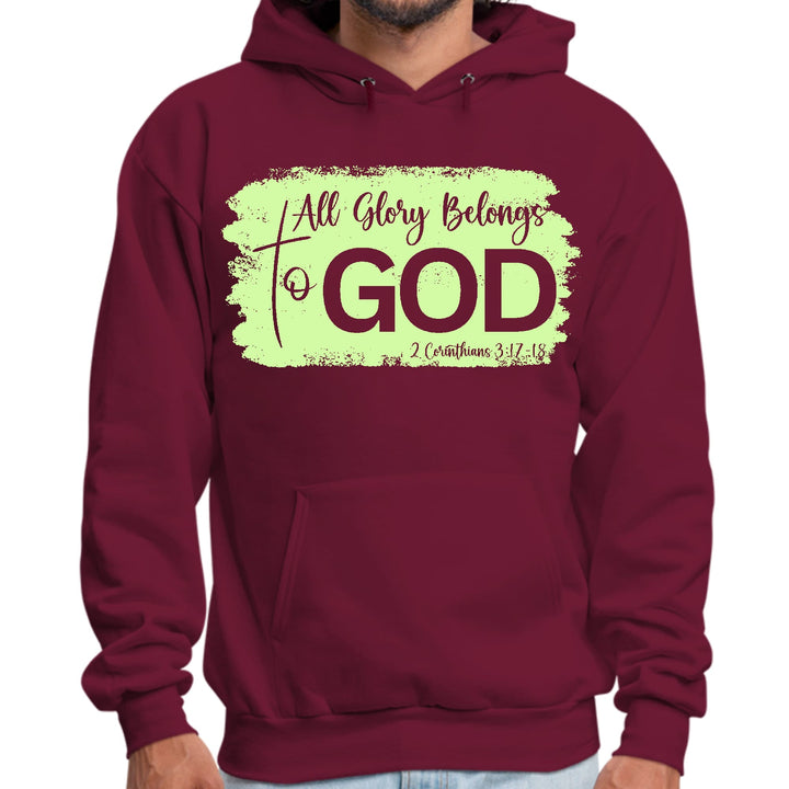 Mens Graphic Hoodie All Glory Belongs to God Christian Neon - Unisex | Hoodies