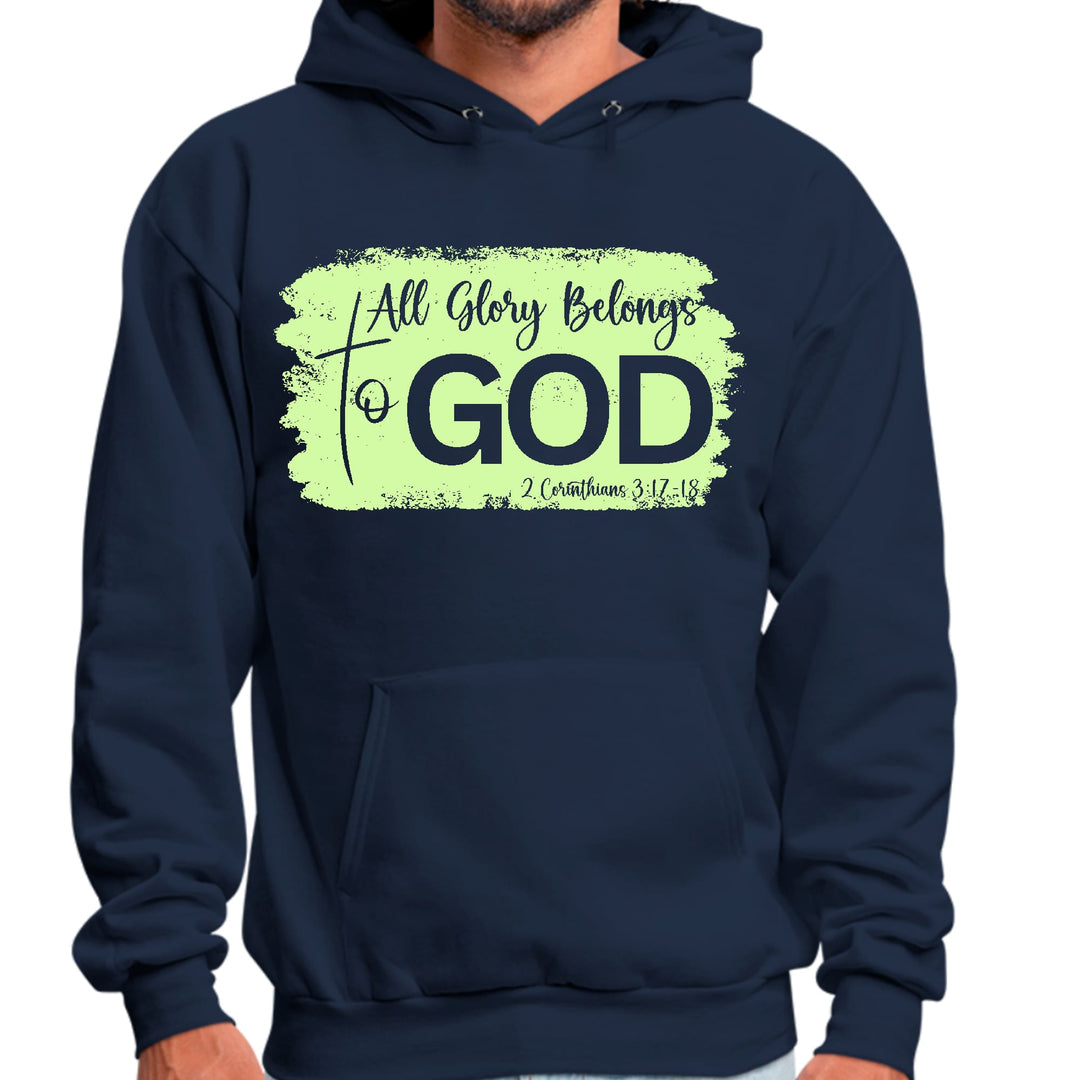 Mens Graphic Hoodie All Glory Belongs to God Christian Neon - Unisex | Hoodies