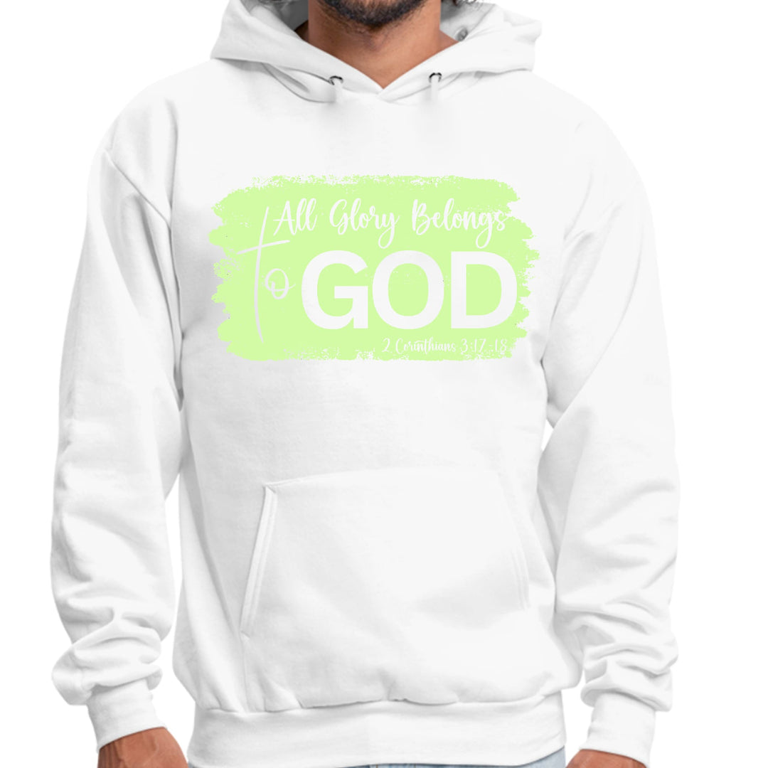 Mens Graphic Hoodie All Glory Belongs to God Christian Neon - Unisex | Hoodies