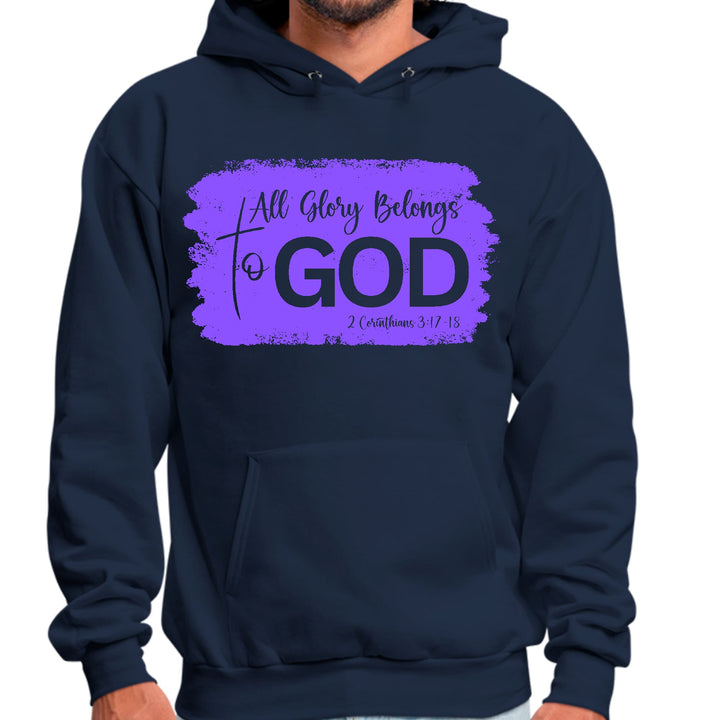 Mens Graphic Hoodie All Glory Belongs to God Lavender - Unisex | Hoodies