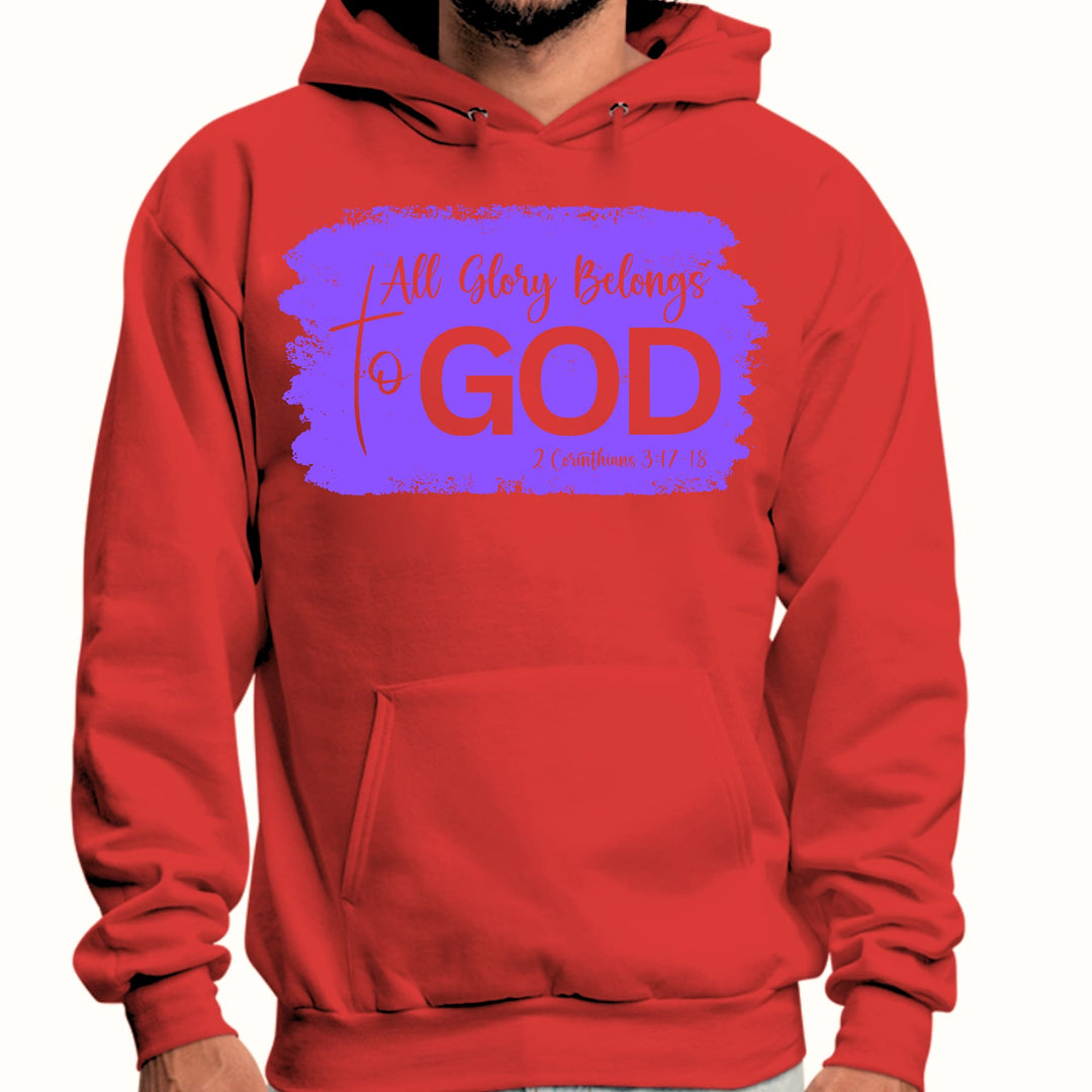 Mens Graphic Hoodie All Glory Belongs to God Lavender - Unisex | Hoodies