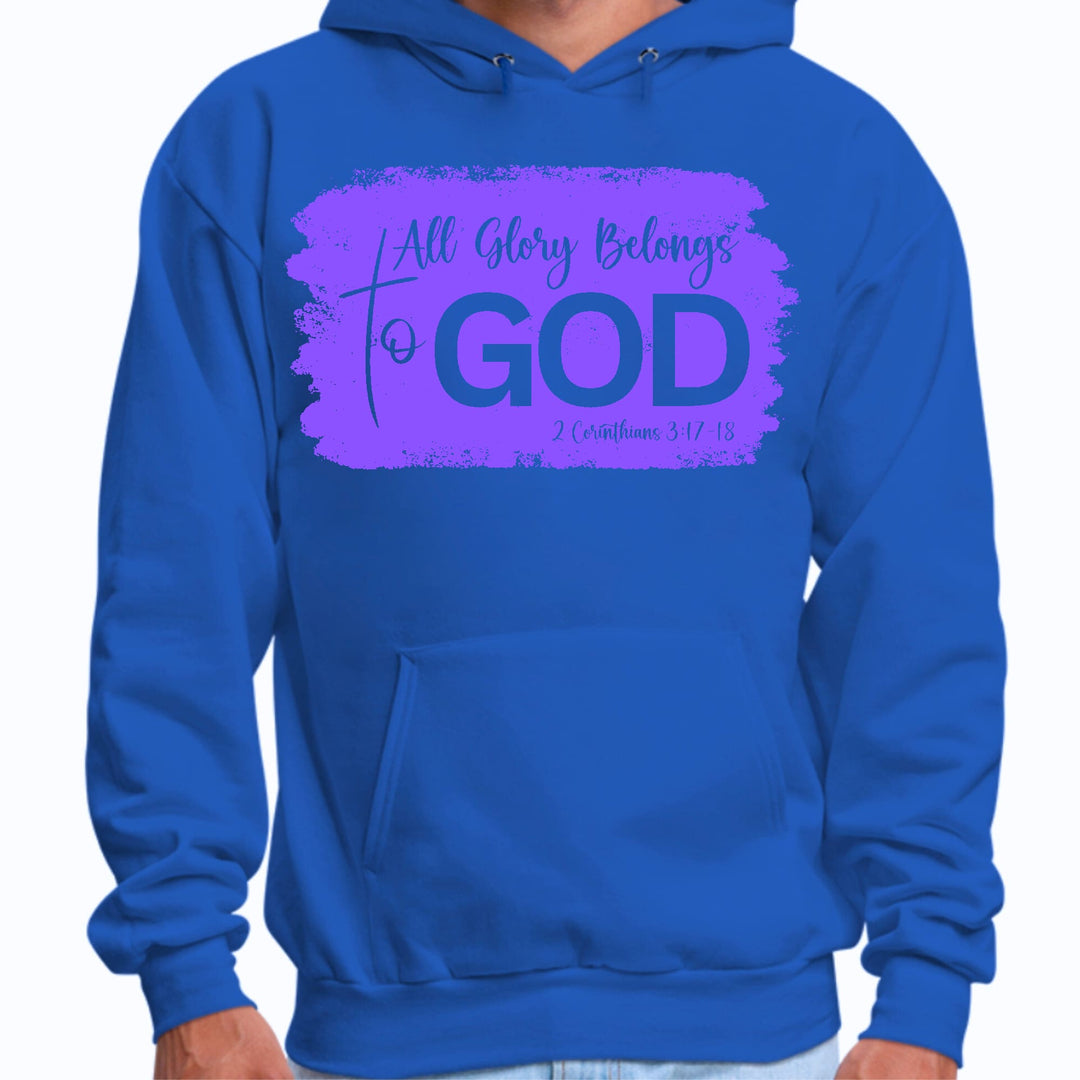 Mens Graphic Hoodie All Glory Belongs to God Lavender - Unisex | Hoodies