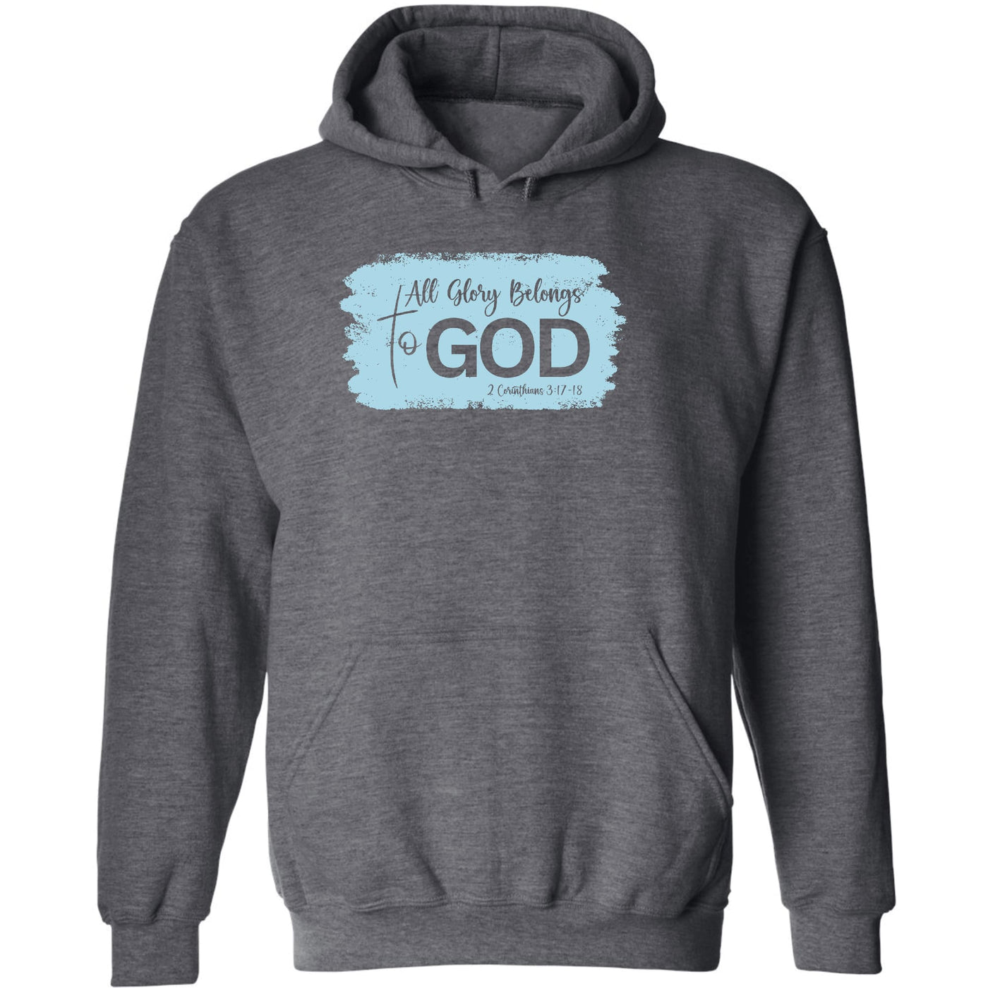 Mens Graphic Hoodie All Glory Belongs To God Light Blue - Unisex | Hoodies