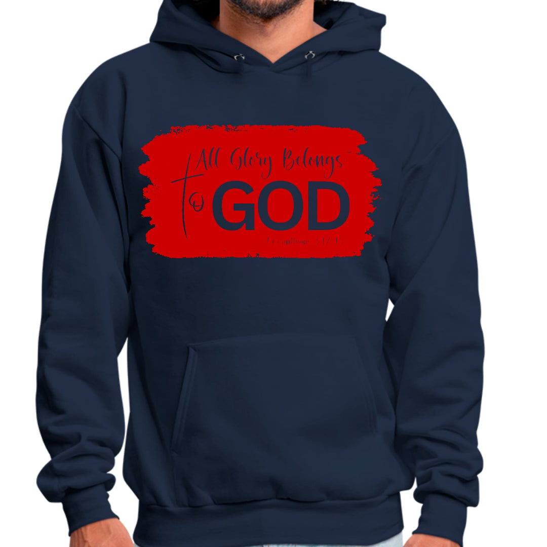 Mens Graphic Hoodie All Glory Belongs to God Red - Unisex | Hoodies