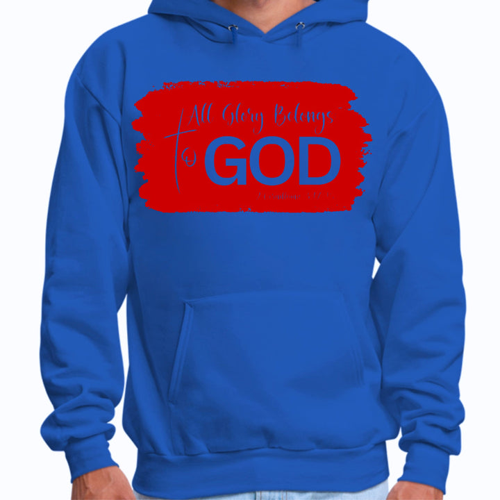 Mens Graphic Hoodie All Glory Belongs to God Red - Unisex | Hoodies