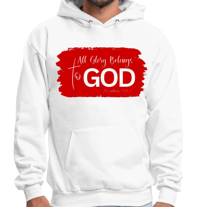 Mens Graphic Hoodie All Glory Belongs to God Red - Unisex | Hoodies