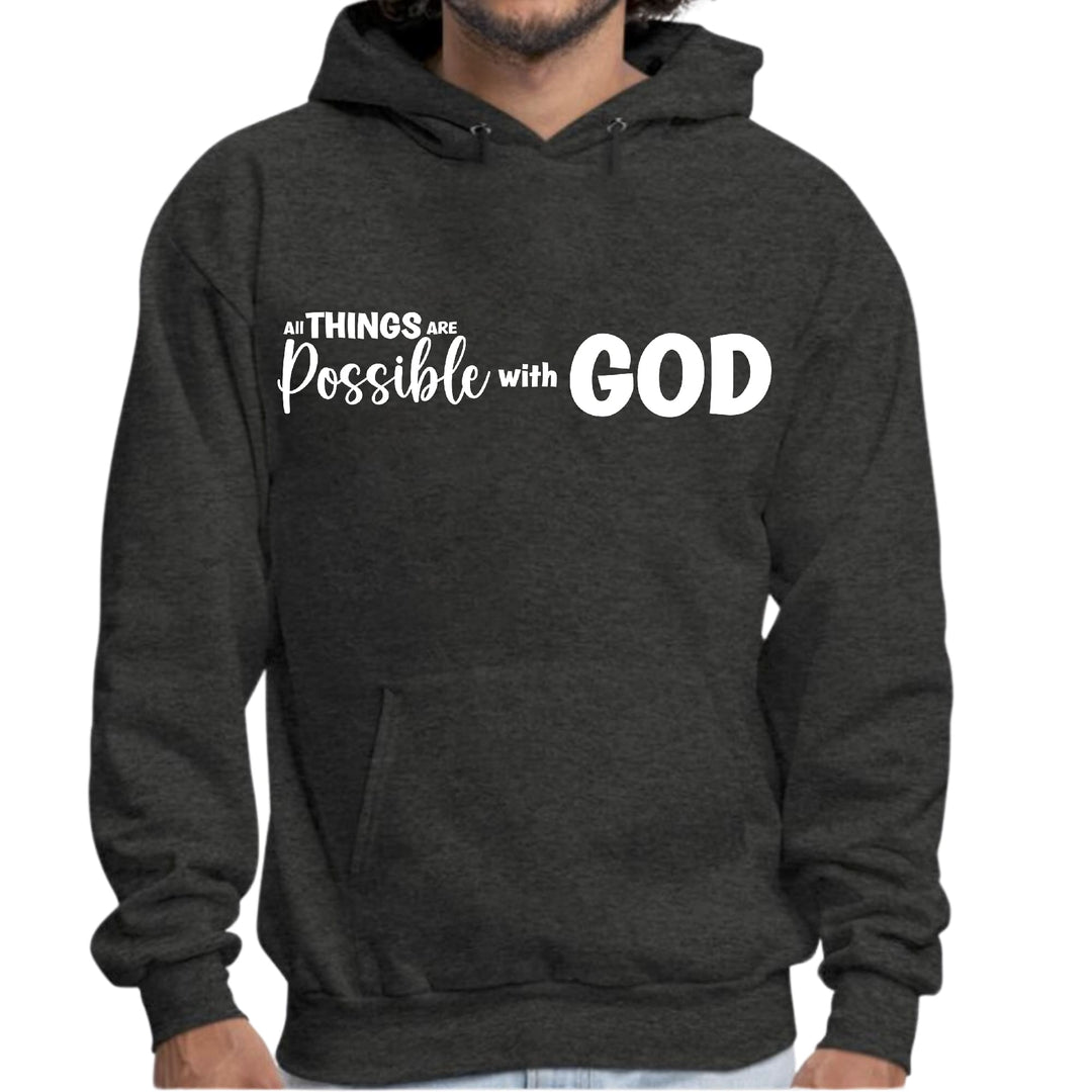 Mens Graphic Hoodie All Things are Possible with God - Unisex | Hoodies