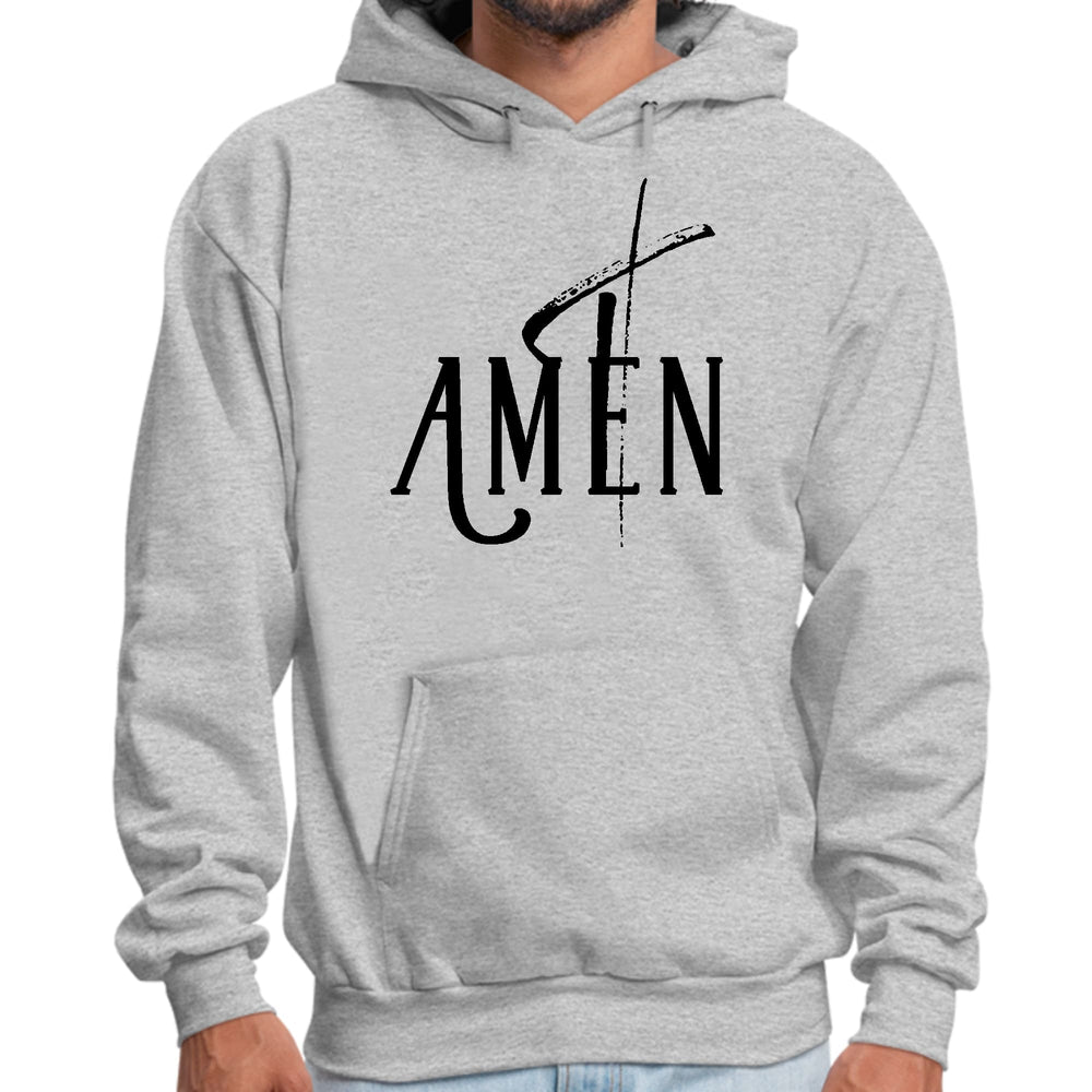 Mens Graphic Hoodie Amen Black Print - Unisex | Hoodies