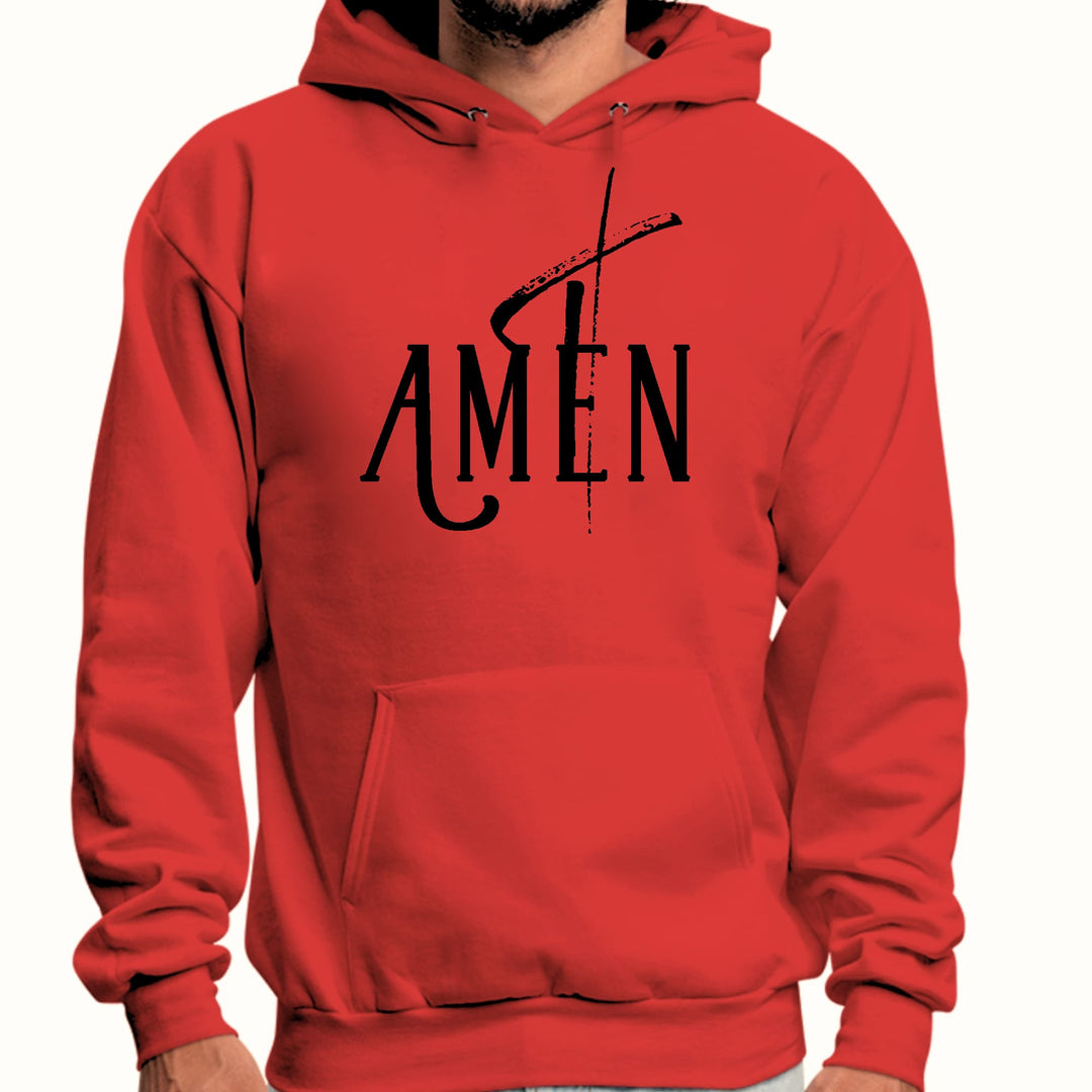 Mens Graphic Hoodie Amen Black Print - Unisex | Hoodies