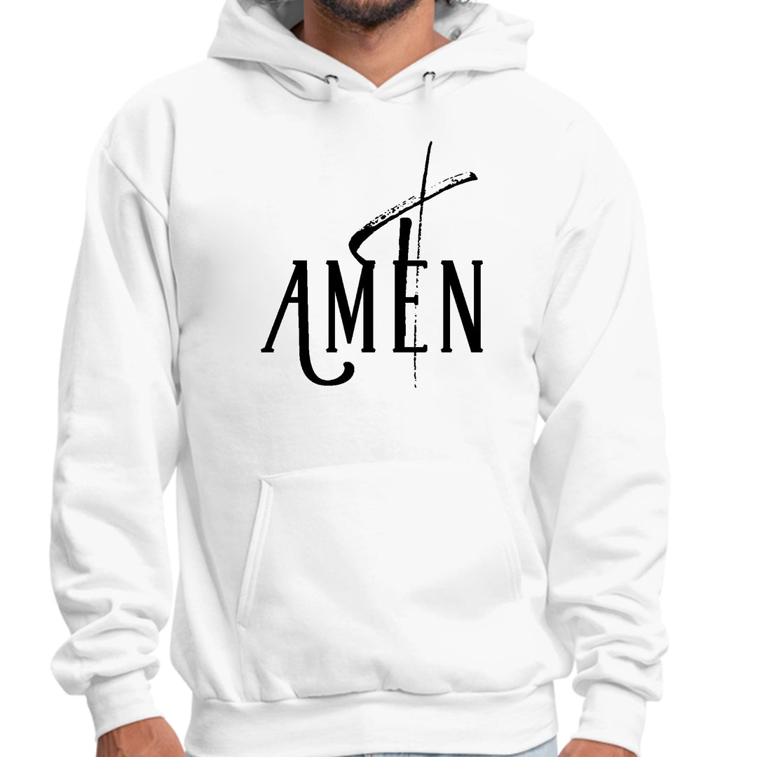 Mens Graphic Hoodie Amen Black Print - Unisex | Hoodies