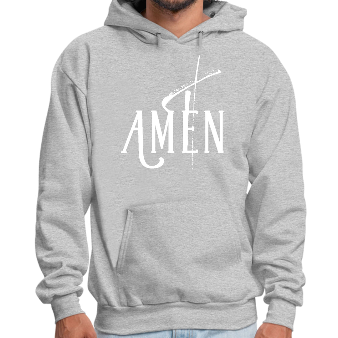 Mens Graphic Hoodie Amen White Print - Unisex | Hoodies