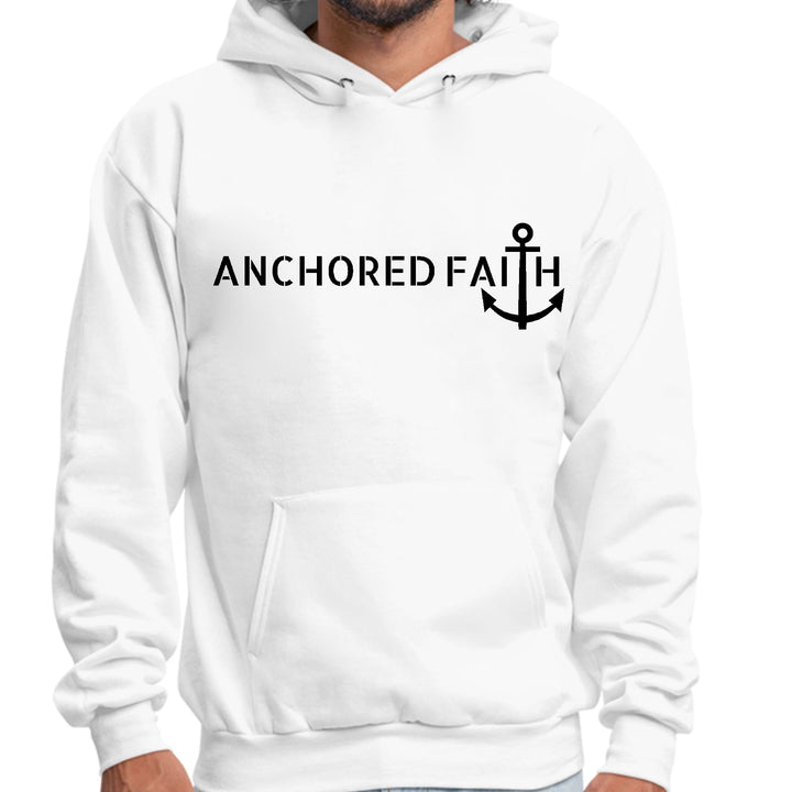 Mens Graphic Hoodie Anchored Faith Black Print - Unisex | Hoodies