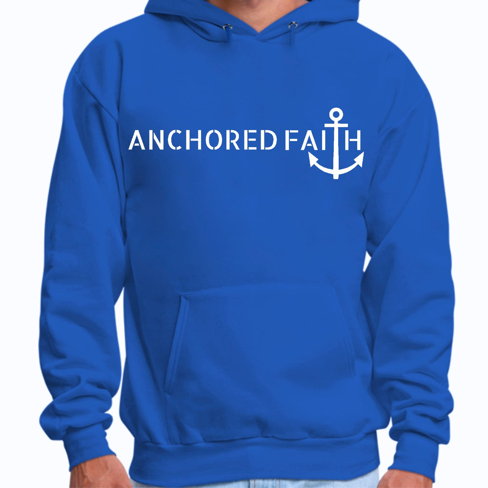 Mens Graphic Hoodie Anchored Faith Print - Unisex | Hoodies