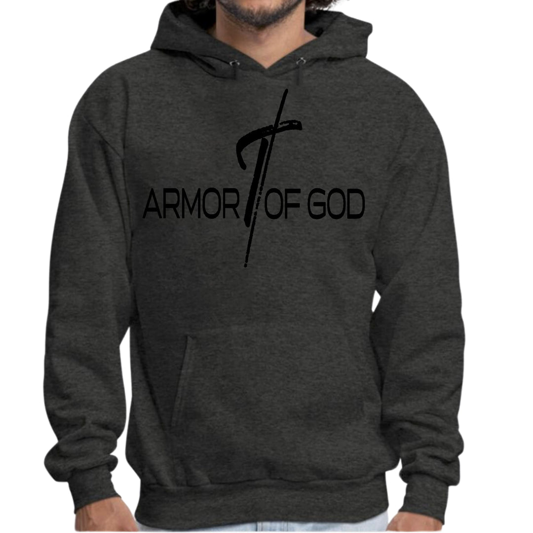 Mens Graphic Hoodie Armor of God Black Illustration - Unisex | Hoodies