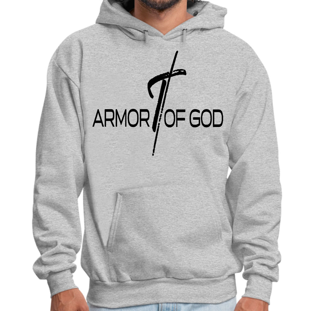 Mens Graphic Hoodie Armor of God Black Illustration - Unisex | Hoodies