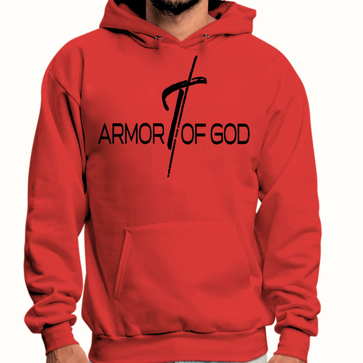 Mens Graphic Hoodie Armor of God Black Illustration - Unisex | Hoodies