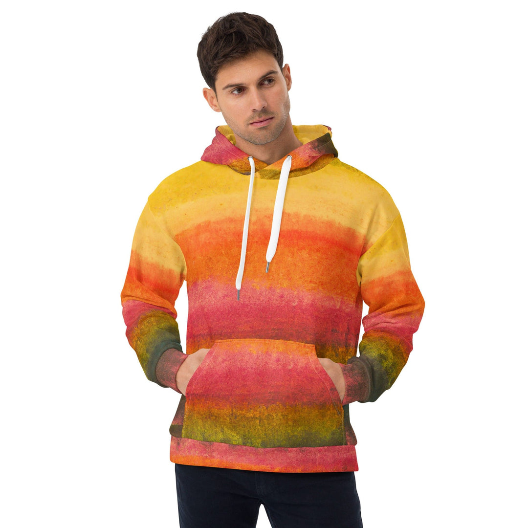 Mens Graphic Hoodie Autumn Fall Watercolor Abstract Print