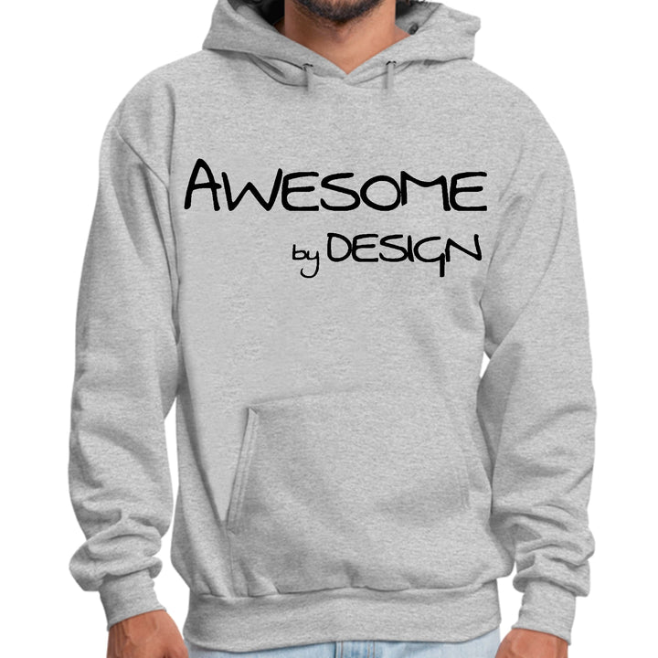 Mens Graphic Hoodie Awesome by Design Black Print - Unisex | Hoodies