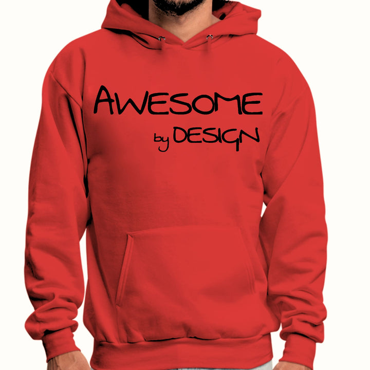 Mens Graphic Hoodie Awesome by Design Black Print - Unisex | Hoodies