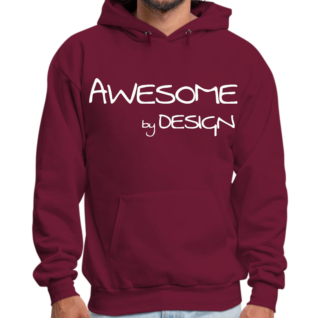 Mens Graphic Hoodie Awesome by Design White Print - Unisex | Hoodies