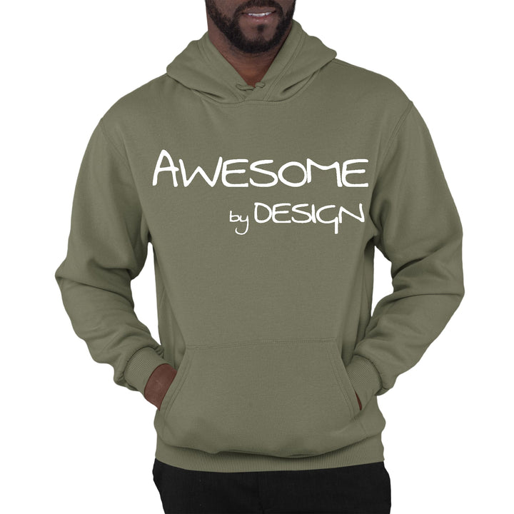 Mens Graphic Hoodie Awesome by Design White Print - Unisex | Hoodies