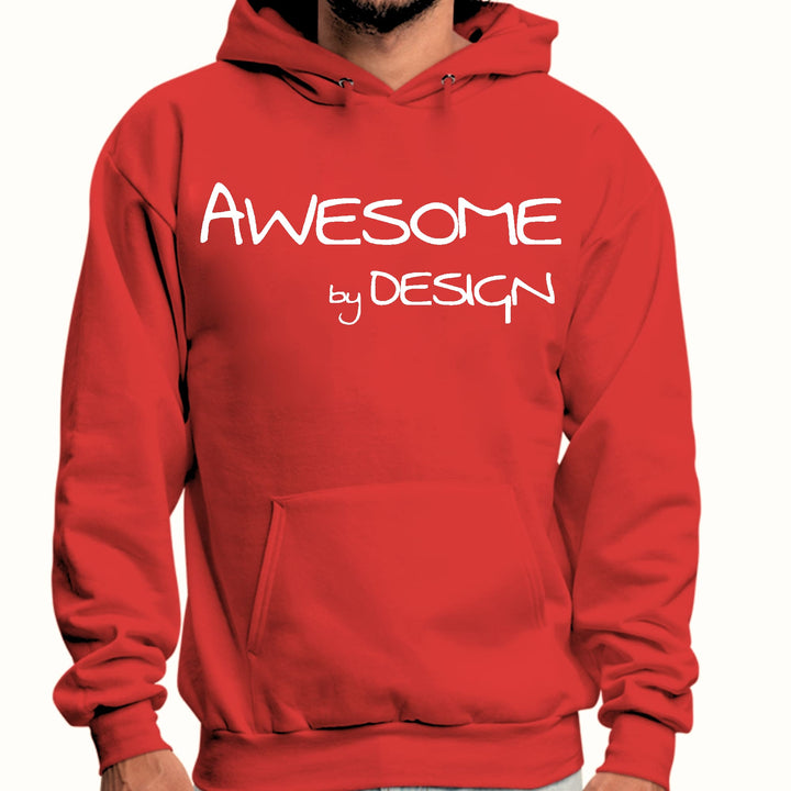 Mens Graphic Hoodie Awesome by Design White Print - Unisex | Hoodies