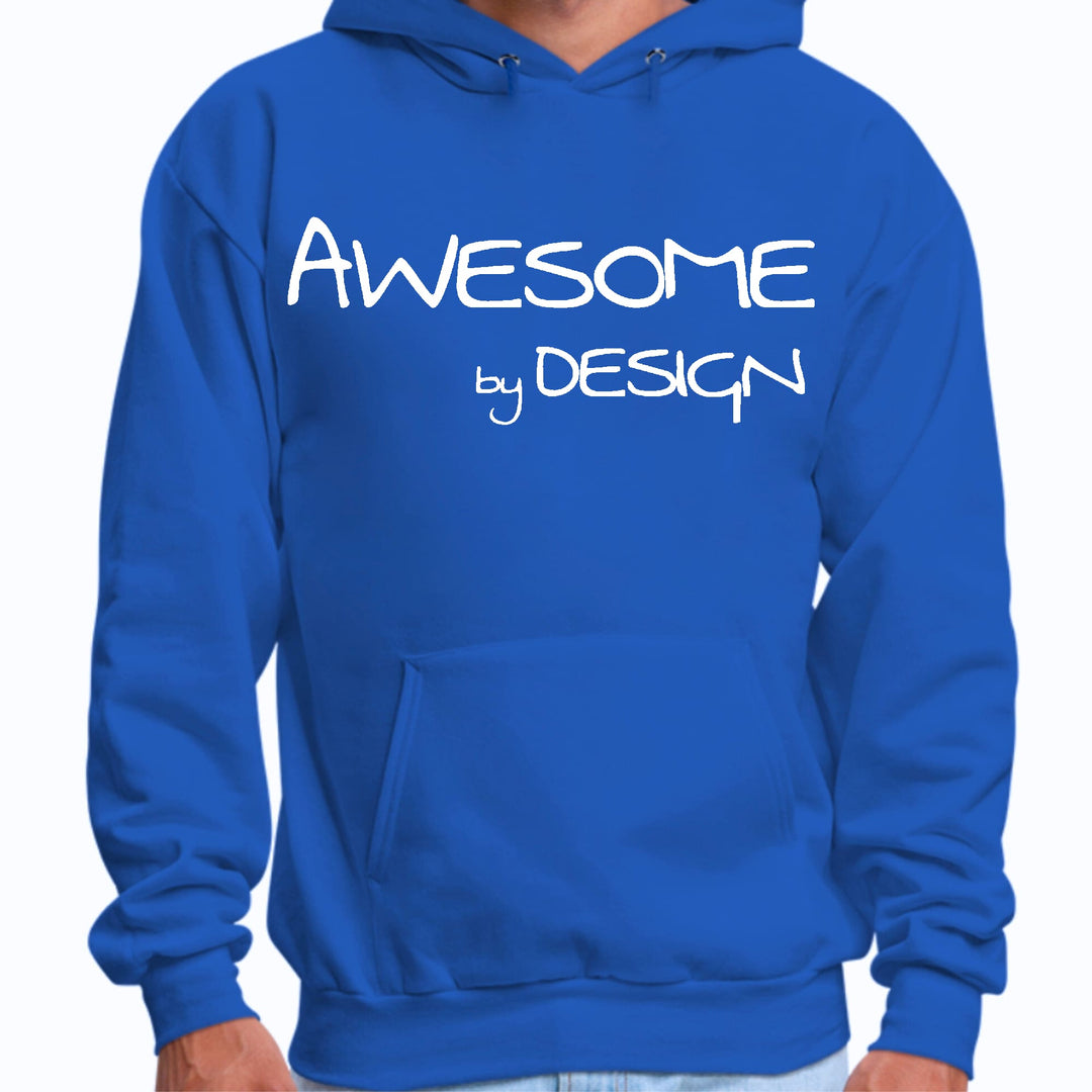 Mens Graphic Hoodie Awesome by Design White Print - Unisex | Hoodies