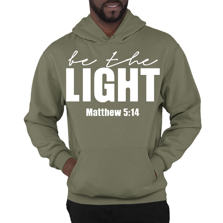 Mens Graphic Hoodie be the Light Inspirational Art Illustration - Unisex