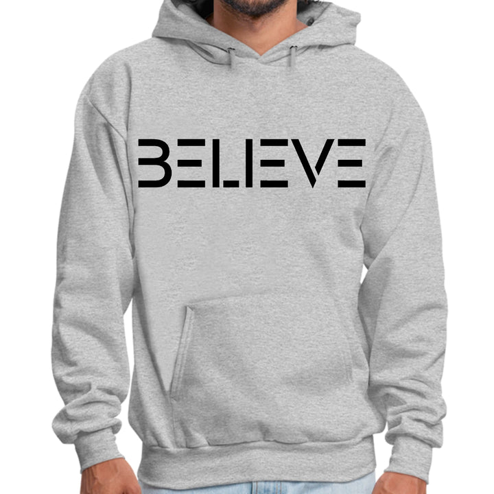 Mens Graphic Hoodie Believe Black Print - Unisex | Hoodies