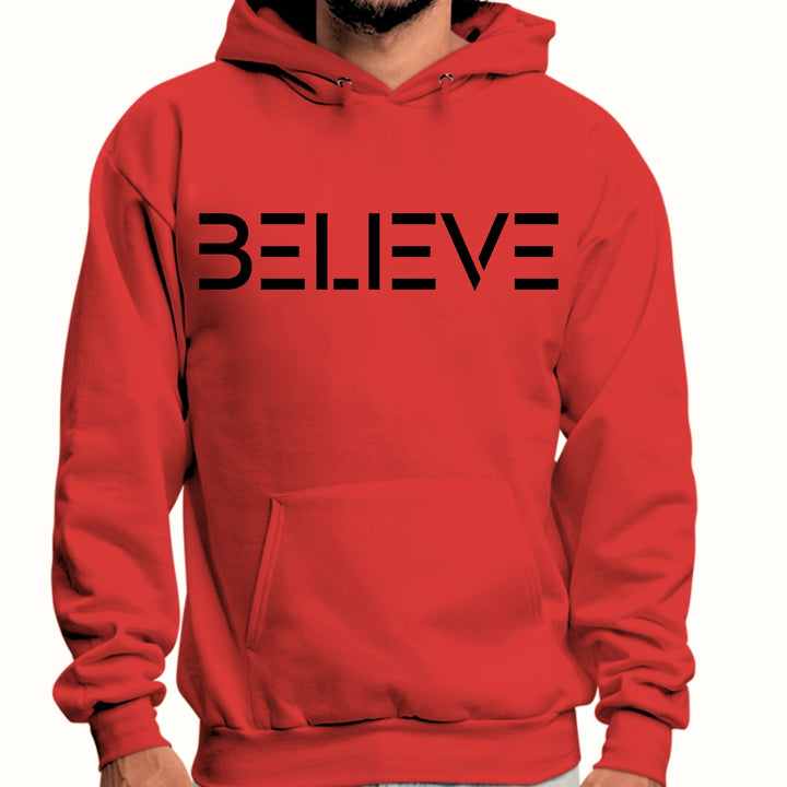 Mens Graphic Hoodie Believe Black Print - Unisex | Hoodies