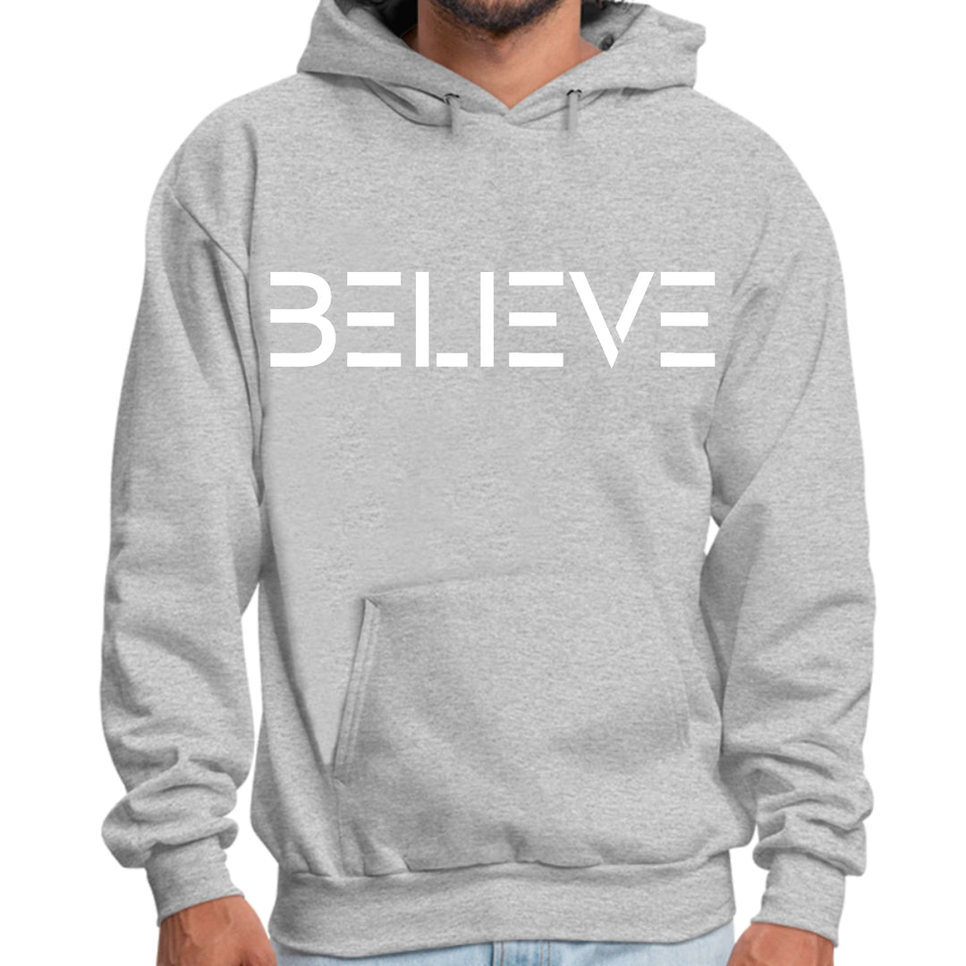 Mens Graphic Hoodie Believe White Print - Unisex | Hoodies