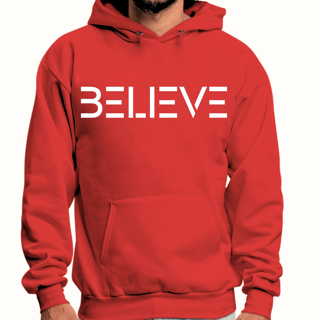 Mens Graphic Hoodie Believe White Print - Unisex | Hoodies