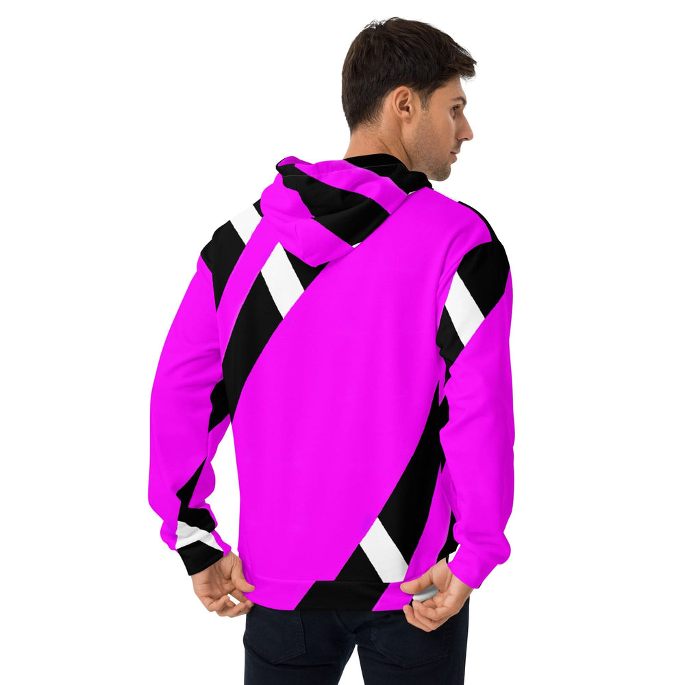 Mens Graphic Hoodie Black and Pink Pattern 2 - Mens | Hoodies | AOP