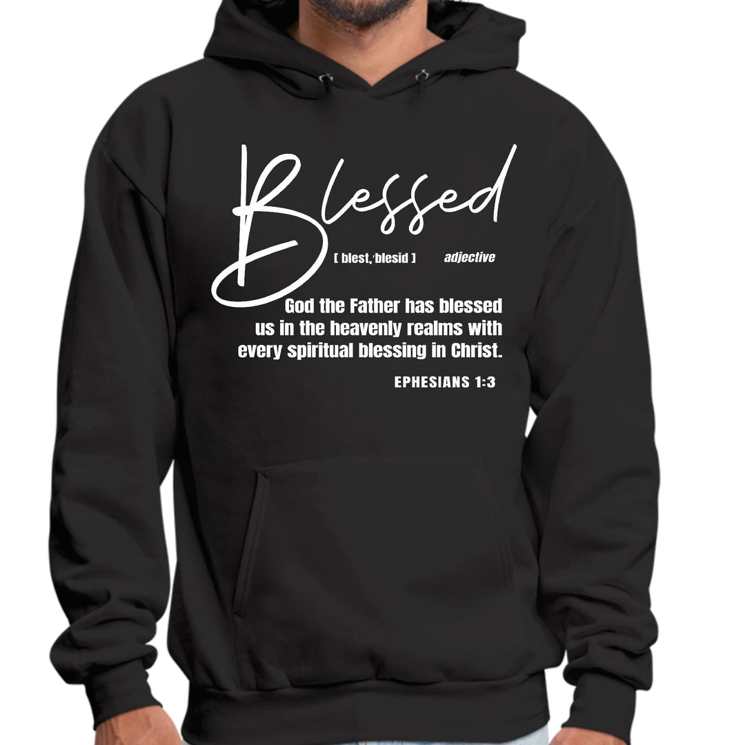 Mens Graphic Hoodie Blessed in Christ - Unisex | Hoodies