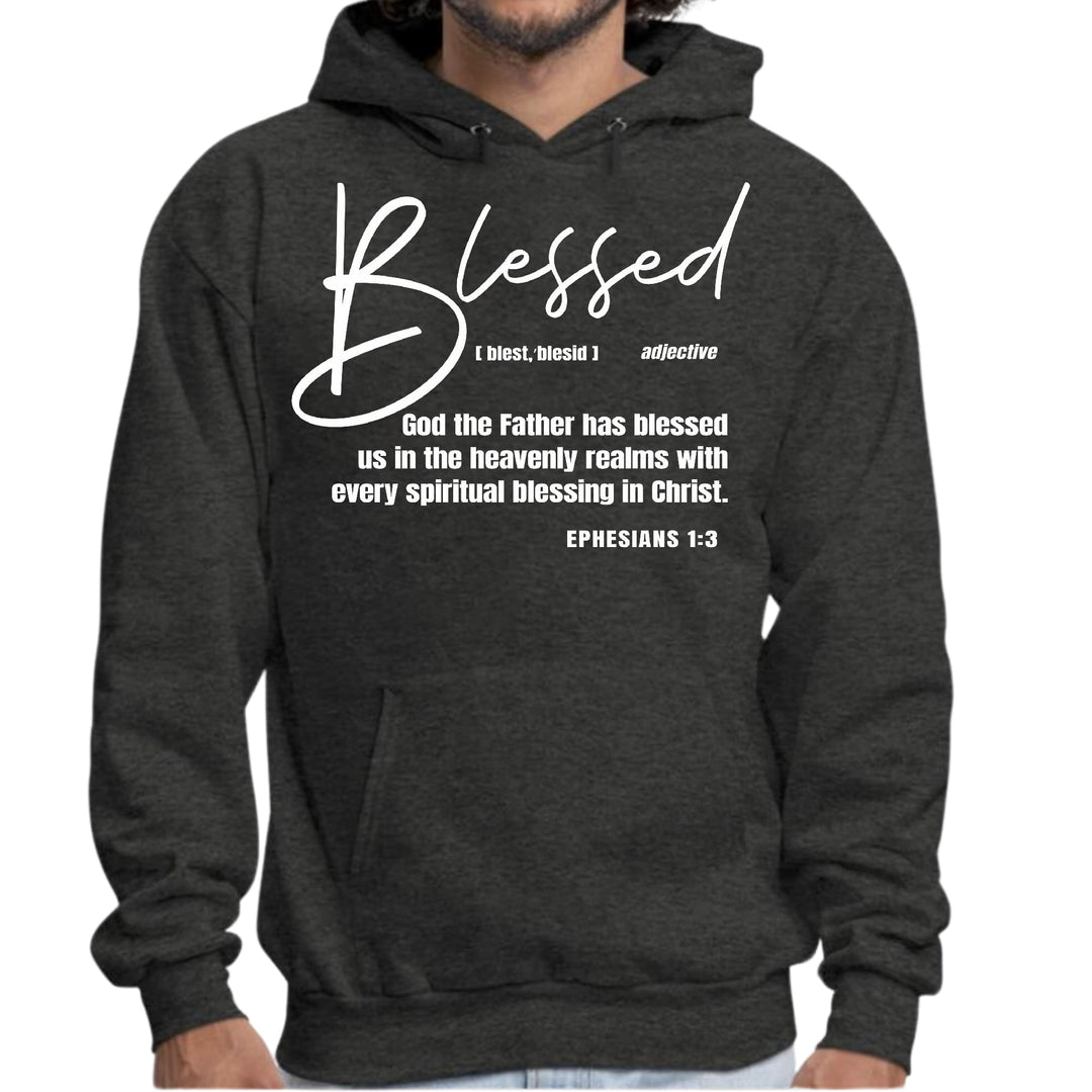 Mens Graphic Hoodie Blessed in Christ - Unisex | Hoodies