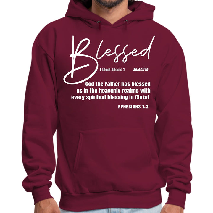 Mens Graphic Hoodie Blessed in Christ - Unisex | Hoodies