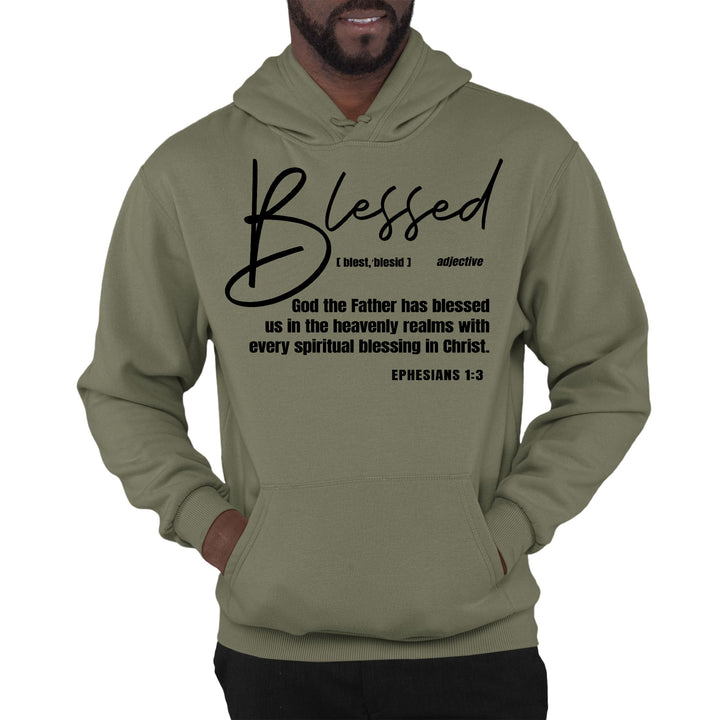 Mens Graphic Hoodie Blessed in Christ - Unisex | Hoodies