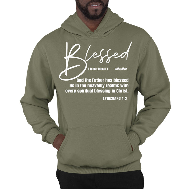 Mens Graphic Hoodie Blessed in Christ - Unisex | Hoodies