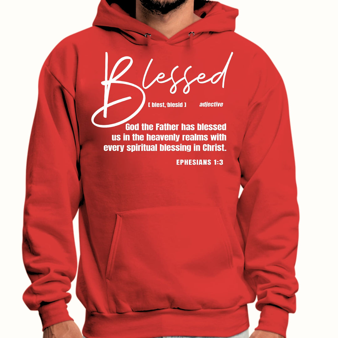 Mens Graphic Hoodie Blessed in Christ - Unisex | Hoodies