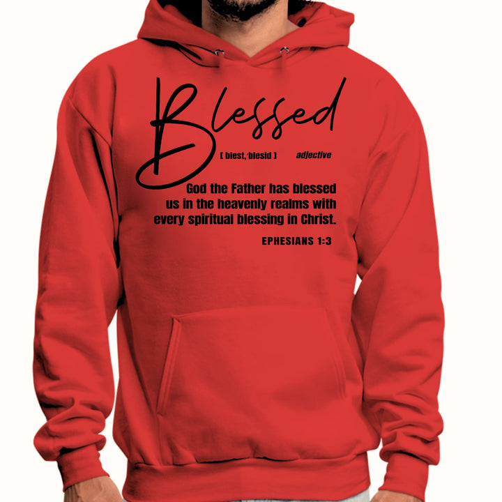 Mens Graphic Hoodie Blessed in Christ - Unisex | Hoodies