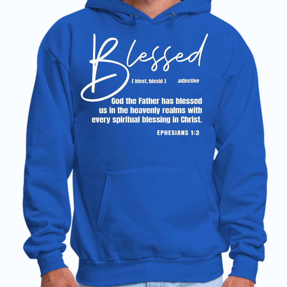 Mens Graphic Hoodie Blessed in Christ - Unisex | Hoodies